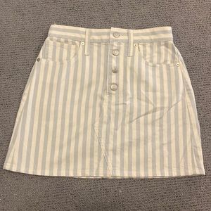 Madewell Stripe Denim Skirt